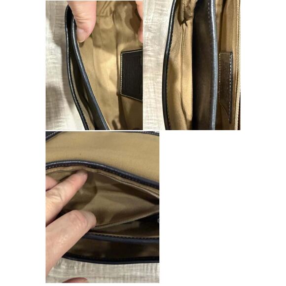 VTG Y2K Coach Leatherware Bleecker Double Buckle Crossbody Black Leather Bag - Picture 14 of 16